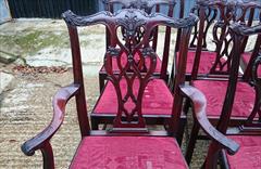 1811201919th Century Set of Twelve Chippendale Dining Chairs by Edwards and Roberts Carver 18½hs 40½h 27w 23d Single 18hs 39h 22w 21½d _18.JPG